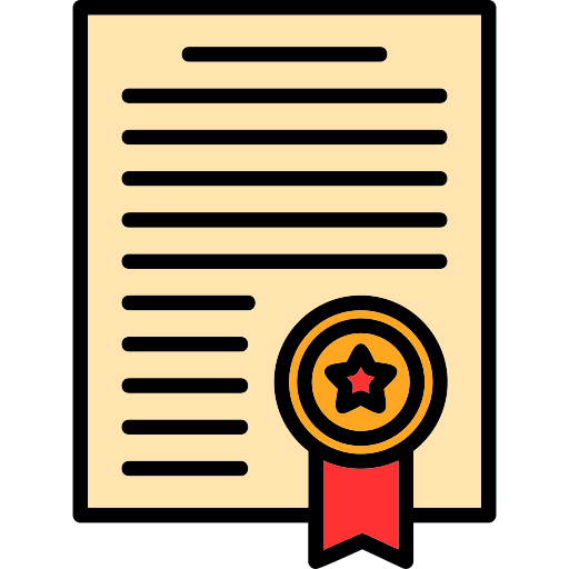 Icono de un certificado